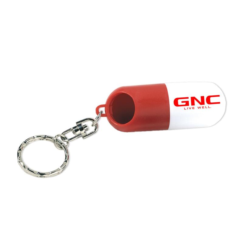 Capsule Pill Holder Key Ring