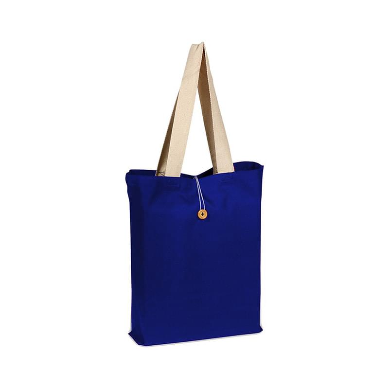 Button Tote with Colored Handles