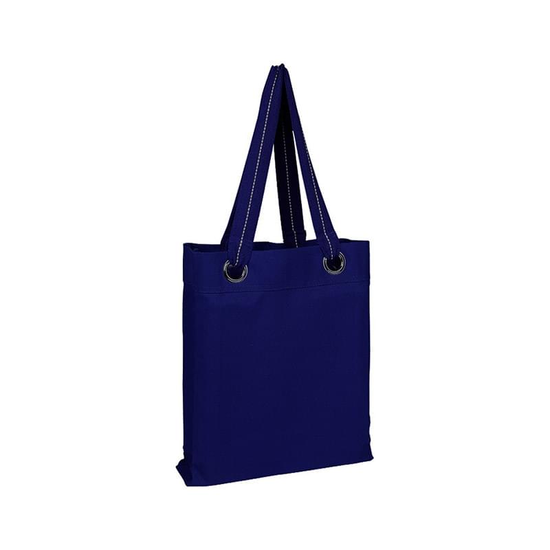 Heavy Cotton Canvas Tote with Large Grommets and Fancy Handles